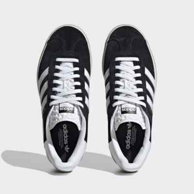 adidas gazelle silver green womens adidas Gazelle Indoor Shoes - Women's - Core Black / White / Gum main image 1