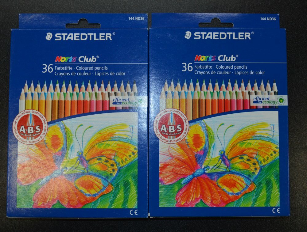 STAEDTLER Noris Club 144 ND36 – 36 Buntstifte In Halber Länge, Aus Recyceltem Holz