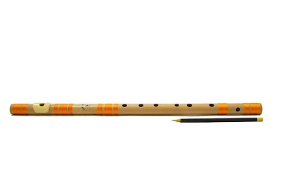 Radhe Flutes PVC Fiber A Natural Bansuri Base Octave Rechtshänder US