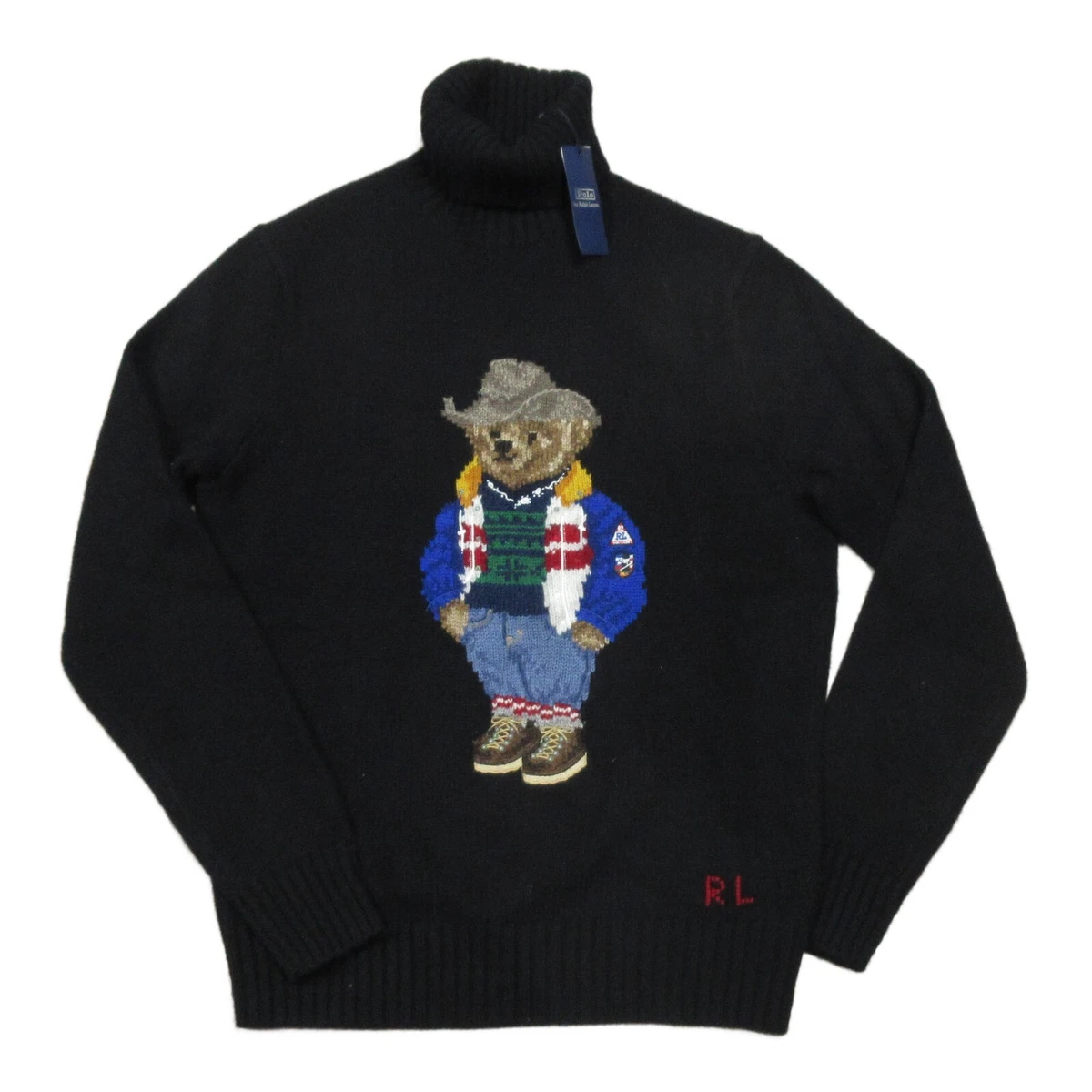Polo bear sweater black cheap