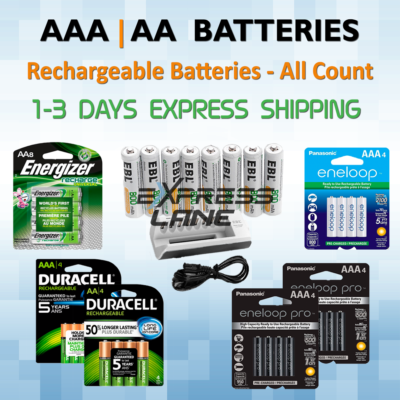 #ad Rechargeable Batteries AA or AAA ALL COUNT 4 8 12 16 Ni MH lot Battery Charger $37.05