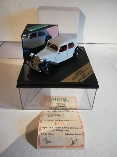 1/43 Citroen traction 7S 1934 Gris Perle Vitesse VCC99014