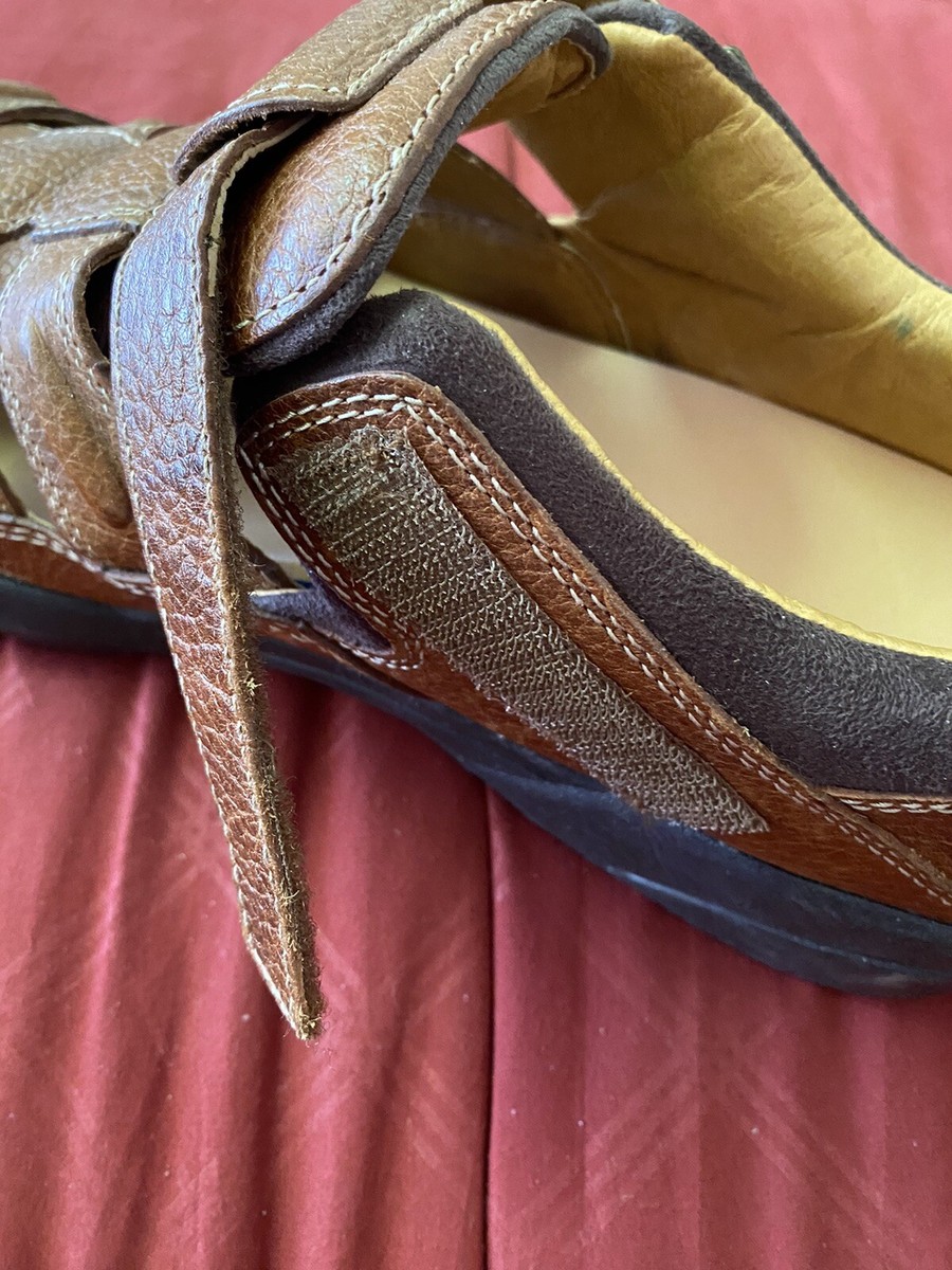Dr. Comfort Fisherman Brown Leather Sandals Size 13 Hook  display picture 3