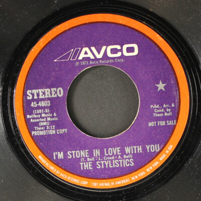 STYLISTICS: i'm stone in love with you AVCO 7'' Single 45 RPM