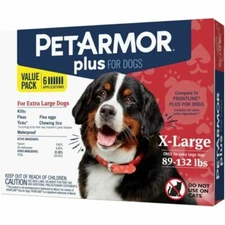 PetArmor Plus Flea and Tick Topical Treatment for Extra Large Dogs - 6 Pack...