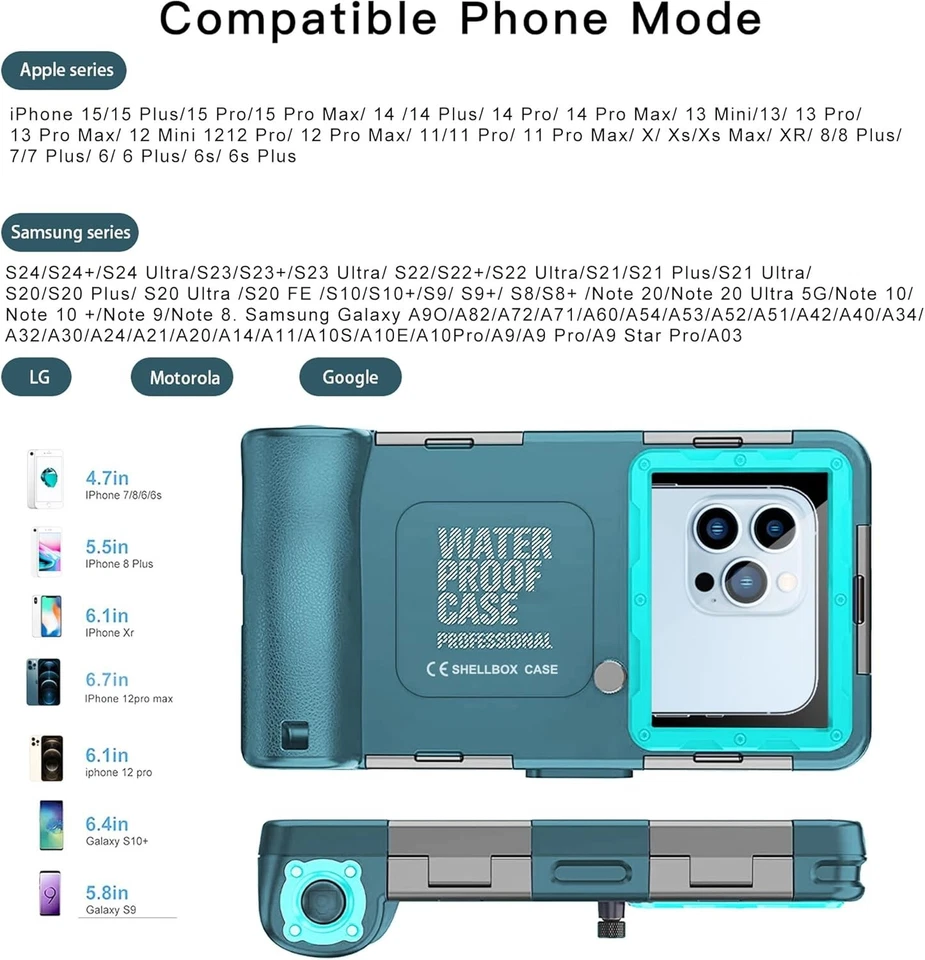 Underwater Snorkeling Diving Phone Case for iPhone 16/15/14/13/12/11Pro Max/XR/X - Image 4 of 4