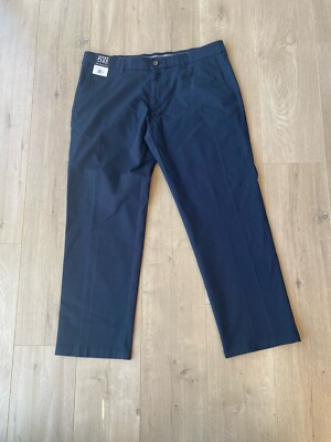 Haggar Men's Comfort Performance Stretch Straight Fit Pant Dark Navy 38 /30  | eBay