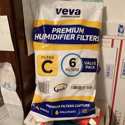 VEVA Premium Humidifier C Filters 6 Filters Value Pak Replacement