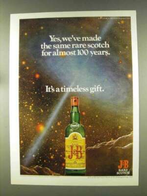 1977 J&B Scotch Ad - Made for Almost 100 Years