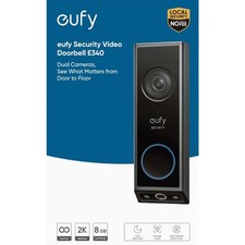 eufy Security E340 2K Dual Camera Video Doorbell WiFi Battery/Wired Night Vision