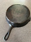 Vintage GRISWOLD Cast Iron SKILLET Frying Pan # 7 LARGE BLOCK LOGO - Ironspoon