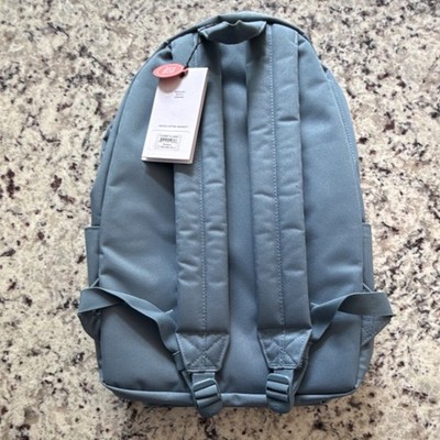 grey herschel backpack with blue zipper Herschel Blue Backpack Zip Closure Adjustable Strap Pockets Classic Travel