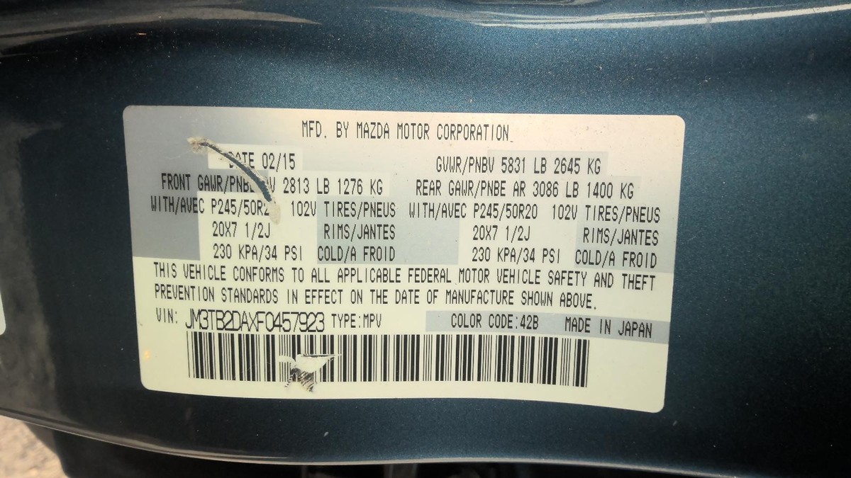 AOMページ Used ABS Pump and Motor Assembly fits: 2015 Mazda CX-9 Assembly