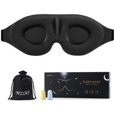 MZOO Luxury Sleep Eye Mask for Side Sleeper Men Women, Zero Eye Pressure 3D Slee