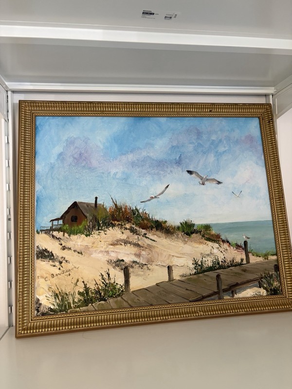 Carl Berndtsson 1976 Original Signed Oil Painting Scandinavian Coastal Landscape