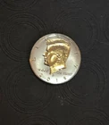 DANBURY MINT,    2012-D  KENNEDY HALF DOLLAR, - GOLD AND SILVER PLATED