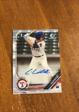 Eli White 2019 Bowman Chrome 1st Prospect Auto CPA-EW Rangers Braves