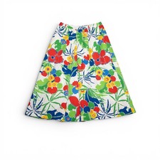 Vintage Floral Print Midi Skirt