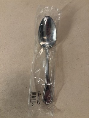 Christofle MIMOSA (glossy) - European place/oval soup spoon 7 7/8'' - NEW