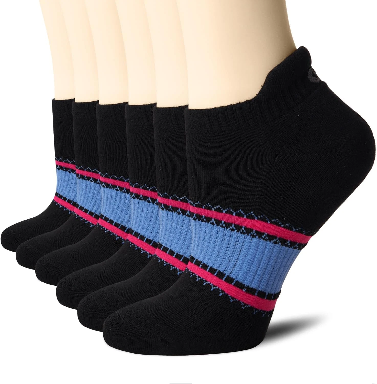 6 Pairs Ankle Athletic Running Socks Low Cut Sports Tab Socks for Men and Women