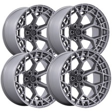 Set Of 4 Fuel Fc873 Charger 6 22x12 6x5.5 -44mm Platinum Wheels Rims 22 Inch