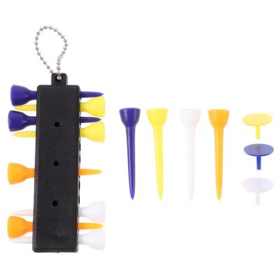 Tee Caddy Keeper 12 Tees Marker Divot Tool Bleistift Set mit Schlüsselbund