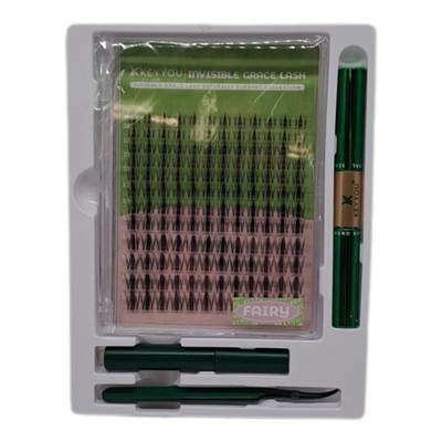 KEYYOU LASH Fairy Lash Clusters Kit Manga Wimpernverlängerung Kit D Curl 144Pcs