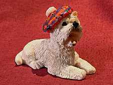 Regency Fine Arts Westie West Highland Terrier in a Tartan Bonnet Excellent