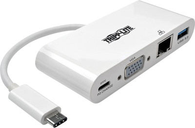 USB-C Multiport Adapter Converter Docking Station, VGA 1080P @ 60Hz, USB-A Hub, 