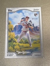 2025 TOPPS X BOB ROSS THE JOY OF BASEBALL MICHAEL McGREEVY TITANIUM /35 RC