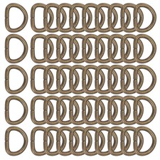 Metal D Ring Heavy Duty Welded D Rings Metal Buckle 1/2" Bronze 50Pcs