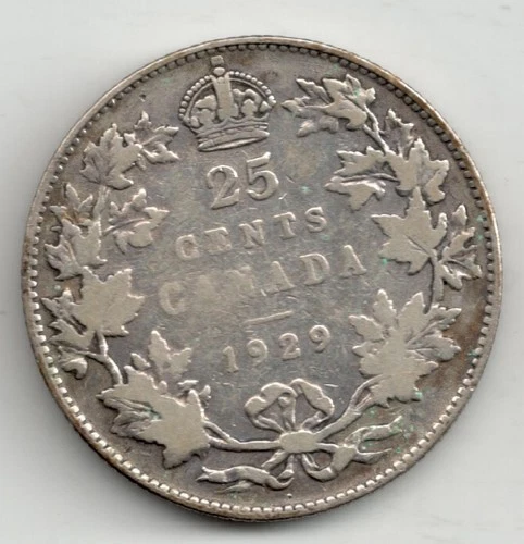 1929 George V Silver Quarter