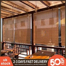 Bamboo Roller Blinds Blind Window Oriental Designs Hanging Many Size/Colours UK