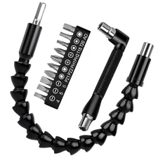 Flexible Drill Bit Extension, 11.6 Inch Super Screwdriver Kit, Manual 90... 