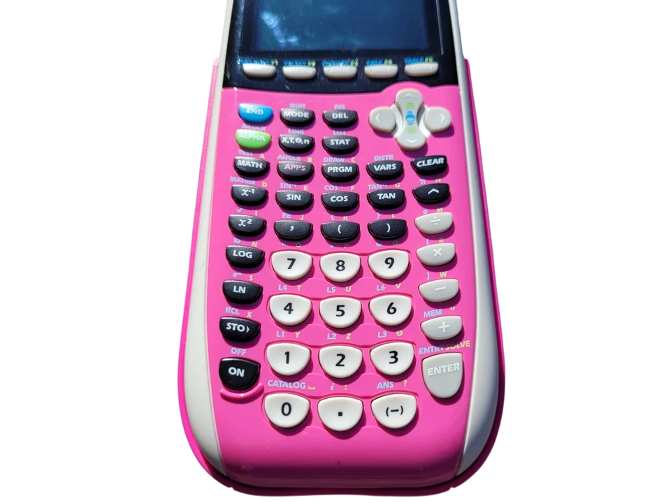 Texas Instruments Graphing Calculator TI-84 Plus C Silver Edition Pink Cover - Image 3 of 4