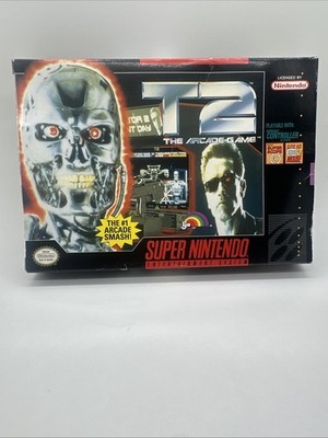 T2: The Arcade Game Super Nintendo SNES Original Box & Manual Only NO GAME
