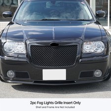 Fits 05-10 Chrysler 300c Bumper Black Stainless Steel Mesh Grille Insert