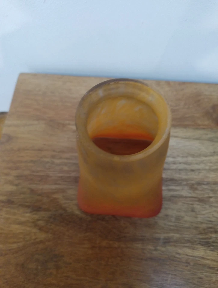 Tulipe pâte de verre signée Muller Frères Lunéville N1 - Photo 4/4