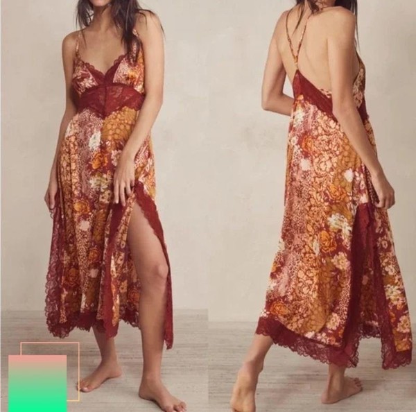 Women Free People Dress Mustard Polyester 38