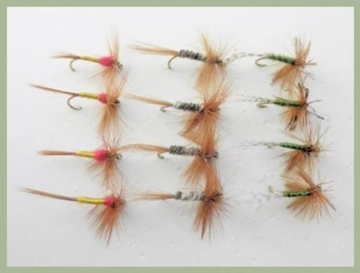12 Pack Dry Flies - Jingler, Kites Imperial, Tupps,Choice of Sizes, TroutfliesUK