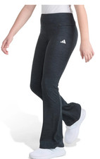 Adidas Girls Flare Legging Pants Size Small 7/8 Gray Pink Stretch