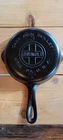 Vintage GRISWOLD Cast Iron Skillet Large Block LOGO #3 709A Sits Flat Restored