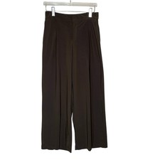 Athleta Pinnacle High Rise Trouser Pants 8 Brown Wide Leg Pull On Active Lounge