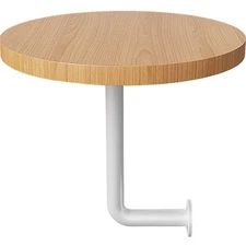 Round Pub Table Wood Bar Table Wall Mounted Cocktail Table Bistro Table Mid-C...