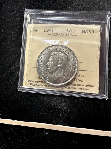 1940  ICCS Graded Canadian ¢50 Cent, **MS-63** #XZG 341