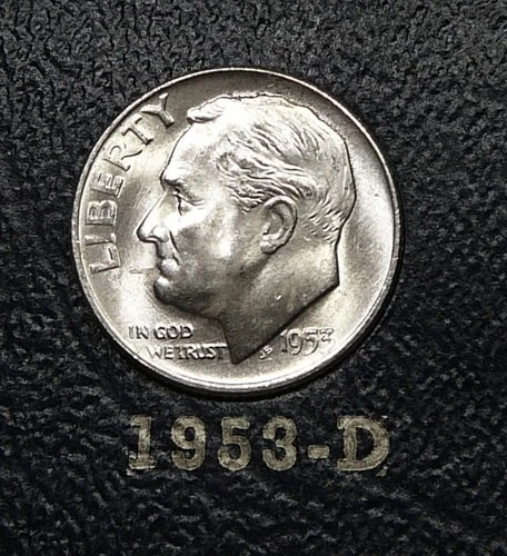1953-D  Roosevelt Dime  Brilliant Uncirculated - FB Or Near