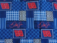 New Dale Earnhardt Jr 88 Racing Fabric Blue - 68 Inch Piece 44"x68"