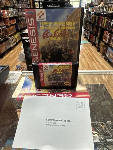 Lethal Enforcers with Case & Manual (Sega Genesis, Vintage Video game)