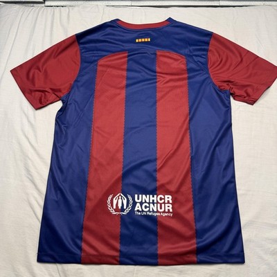 FC Barcelona Jersey Mens Medium Blue Red Soccer Nike Dri Fit