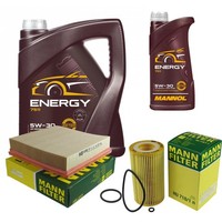 Inspektionspaket 6L Mannol Energy 5W-30 FüR Opel Omega B Caravan 2.2 Dti 16V